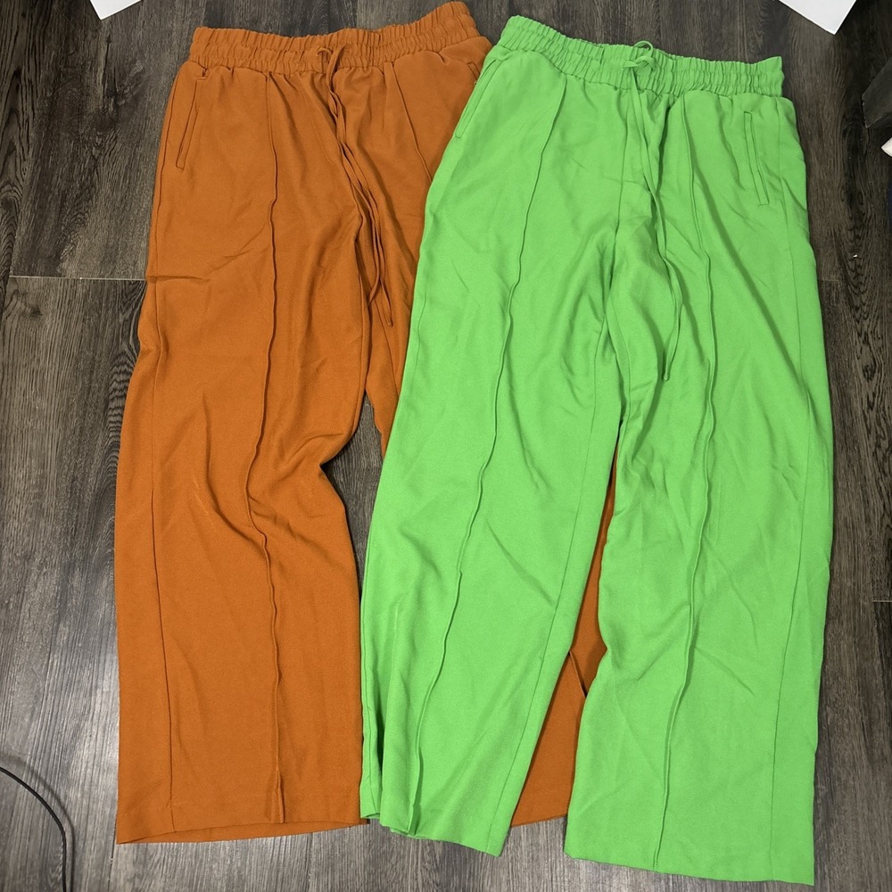 NY&C New York & Company  Wide Leg Pants Womens Size L Lot Of 2